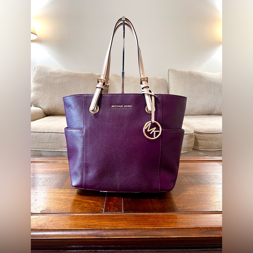 Michael Kors Jet Set Medium Pebbled Leather Tote Bag